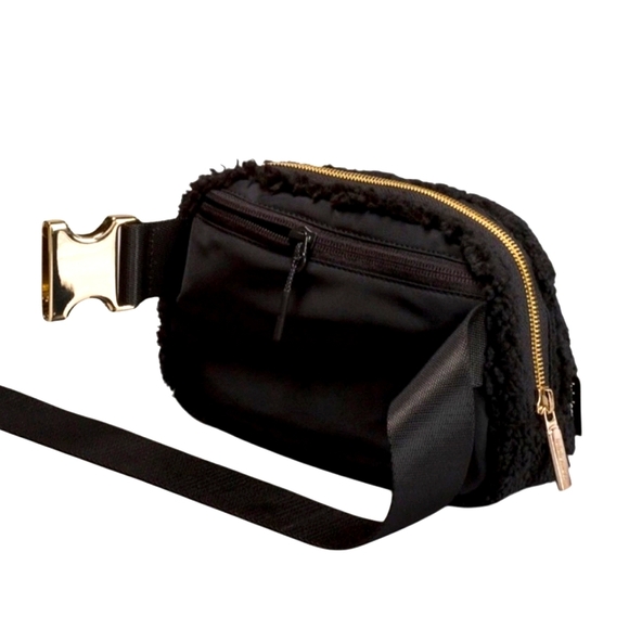 LULULEMON ATHLETICA Unisex Black Everywhere Fleece Belt Bag Fanny Pack NWT - Picture 4 of 10